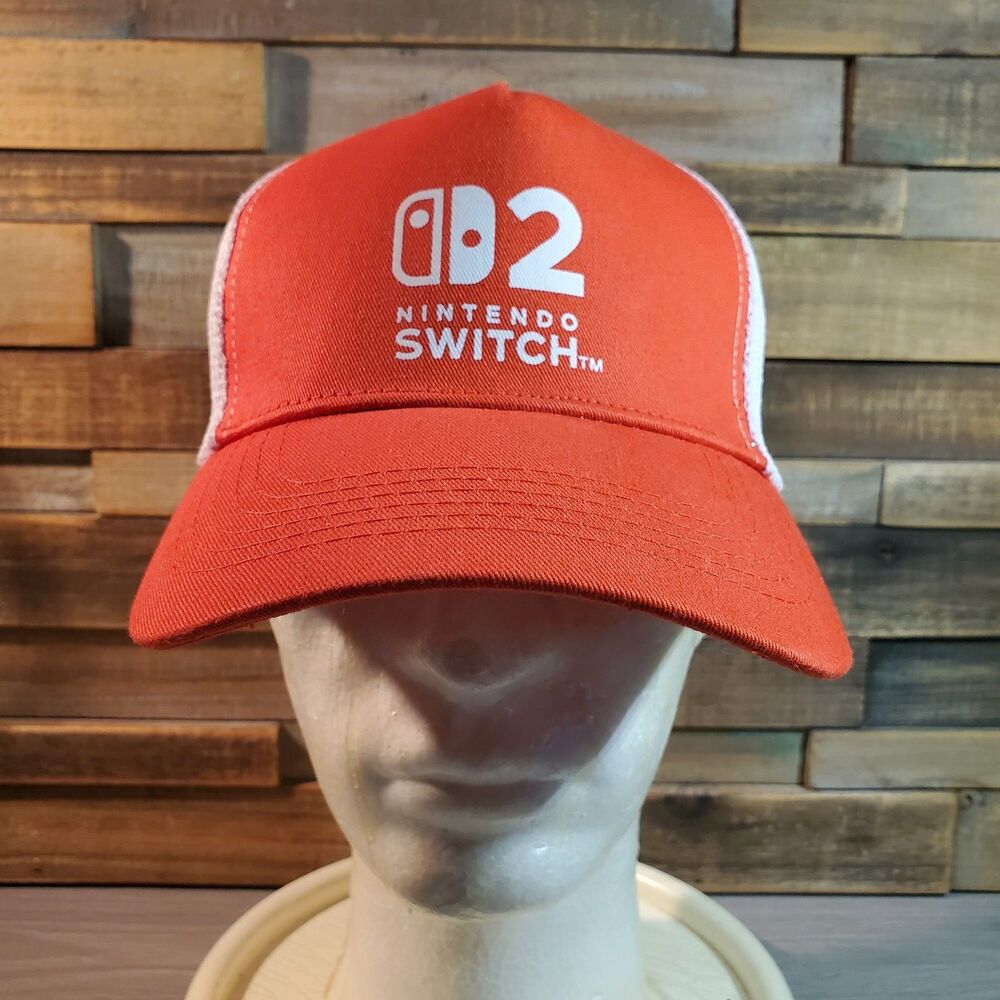Nintendo Switch 2 Hat Red White Promo Cap Trucker Mesh Snapback OSFM NWT NEW